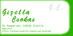 gizella csokas business card