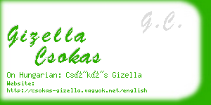 gizella csokas business card